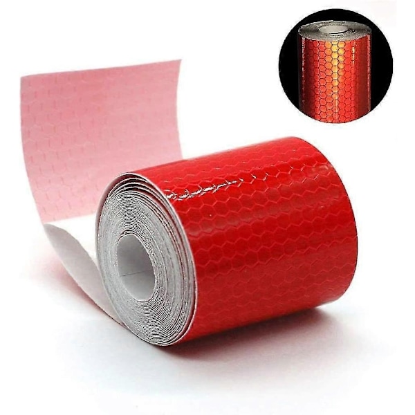 Reflekterande Tejp Vattentät för Fordon, 2-pack 5cm*3m Högintensiva Reflekterande Varningsdekaler, reflektortejper för Fordon - Perfekt red