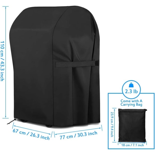 Cover 77 x 67 x 110 cm BBQ cover Grillin cover 420D - Perfet