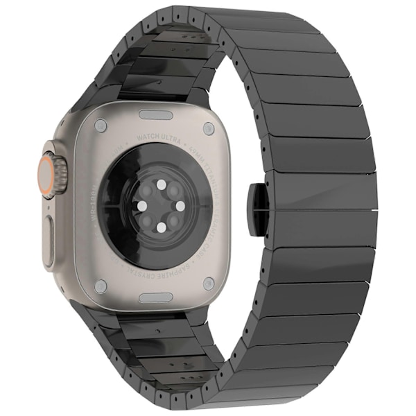 Urrem til Apple Watch 9 8 7 41mm/ 6 5 4 SE SE(2022/2023) 40mm/ 3 2 1 38mm - Perfekt i Zink Legering Black