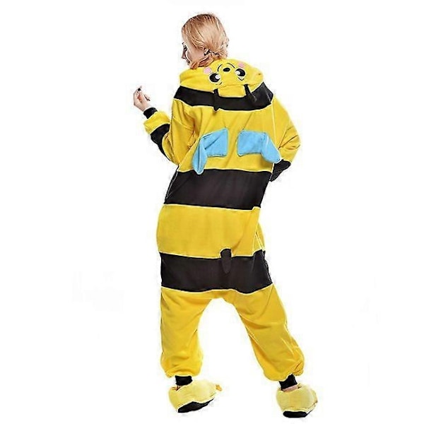 Unisex Mehiläisen Puku Hyönteinen Kokopuku Pyjama Halloween Joulu Yksikokoinen Pyjama Täydellinen L