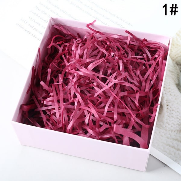 Strimlet silkepapir, Raffia Hamper Strimlet gavefyll - Perfet Wine red 500g