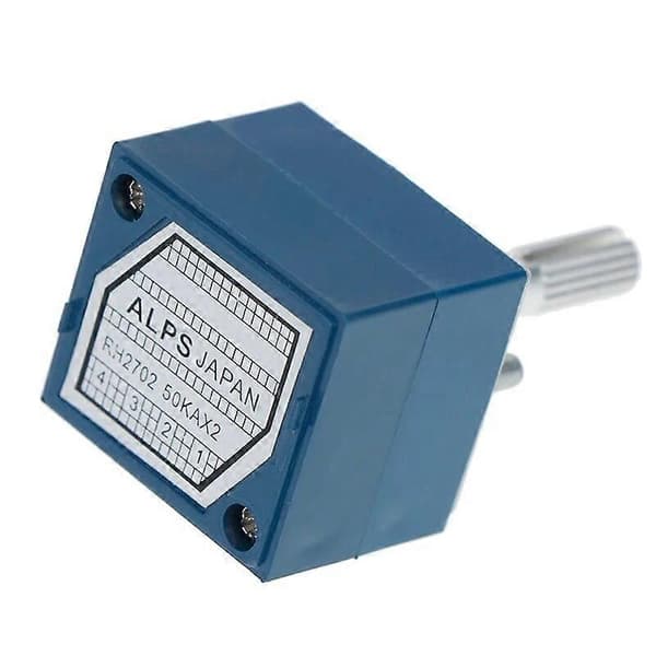 50K ALPS RH2702 VOLYM Potentiometer Dubbel 50KAX2 Spårad Japan Rotary Switch 8Ppin-Perfet A