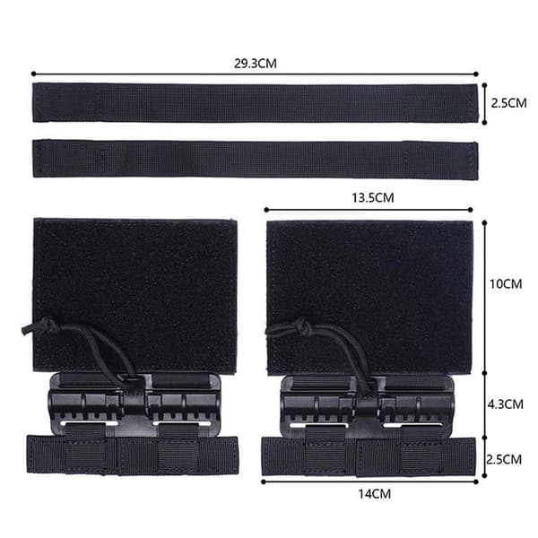 2x Pikalukko Sarja Putki Cummerbund Sovitin Cosplay työkaluun 6094 Musta-Perfet Black