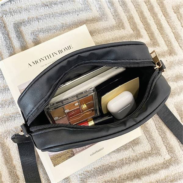 Naisten kirjonta Pienet PU-nahkaiset Crossbody Laukut Muoti Causal - Perfet Brown