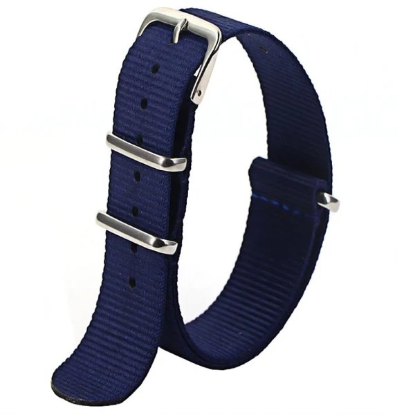 Strap NATO/ Nylon 18mm mörkblå - Perfet