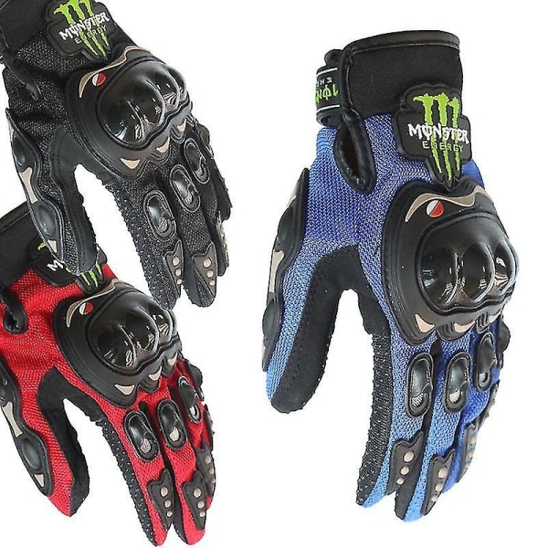 Hgbd-monster Energy Full Finger Hengittävät Moottoripyöräkäsineet Offroad Racing Moottoripyöräkäsineet - Xl - Perfet