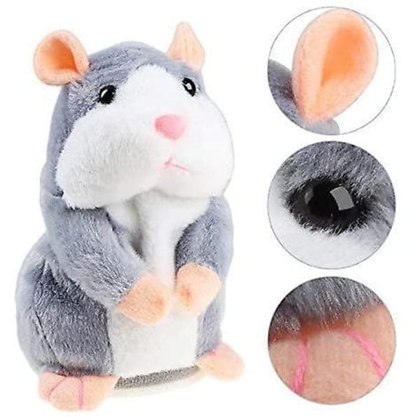 barnstoppad interaktiv leksak Talande hamster plyschleksak Upprepa vad du säger Rolig 18 cm - Perfet