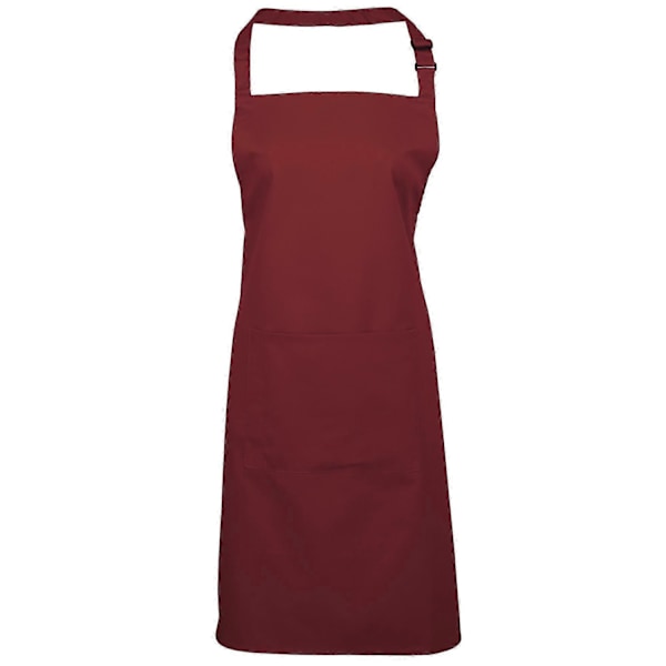 Premier Kvinners Fargerik Bib Forkle med Lommer/Overalls - Perfekt Burgundy