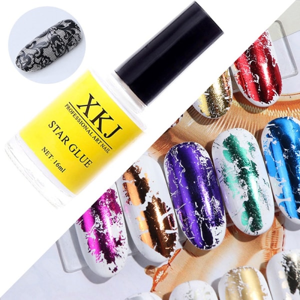 16 ml Nail Art lim för folieklistermärken Transfer tips Nail Art Adh - Perfet Color onesize