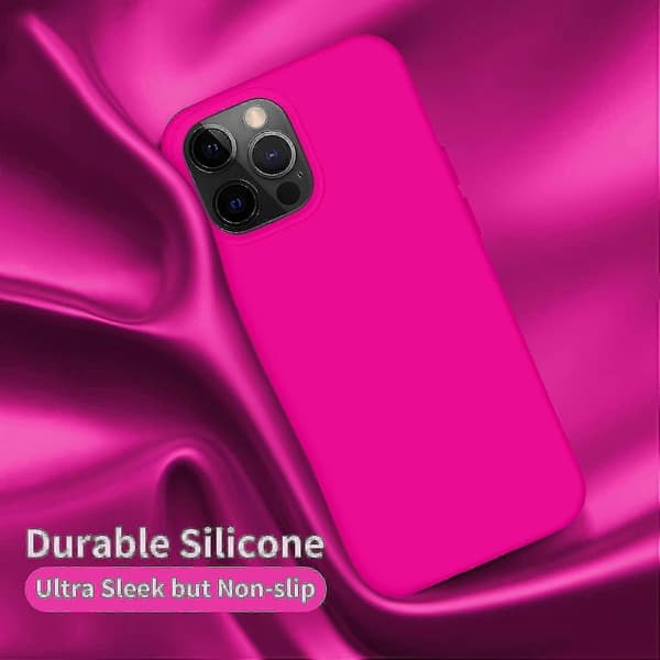 Kompatibel med Iphone 12 Skal Silikon Ultra Tunn Stötsäker Skyddande Mjukt Foder-Perfekt Rose