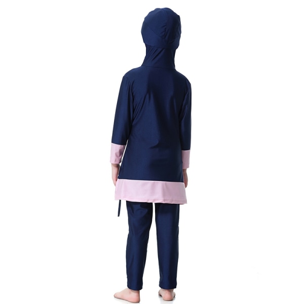 Barn Flickor Burkini Badkläder Heltäckande Cover Badkar - Perfet Black 110cm