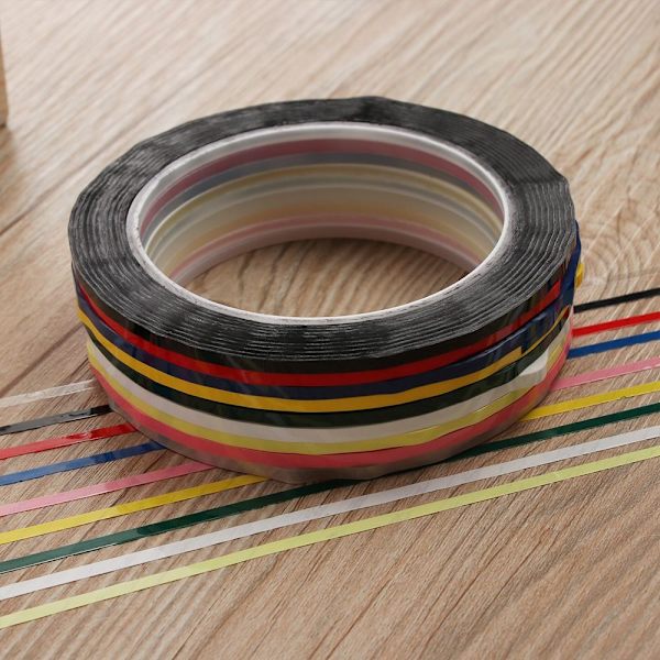 1 stk Desktop Positioneringstape Markeringstape SORT 8MM sort-Perfet black 8mm