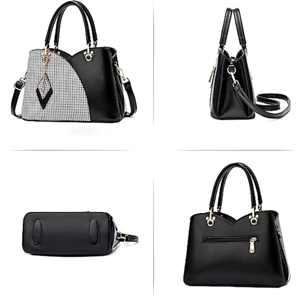 Kvinners håndvesker Crossbody-vesker Rutete diamant-anhengsveske - Perfet Black