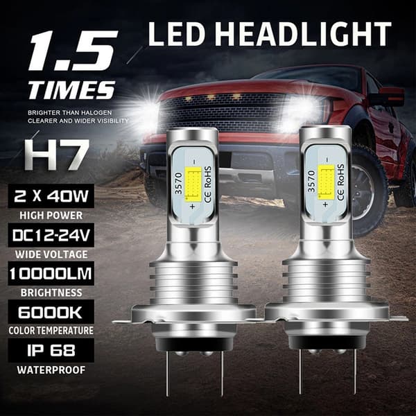 Led Canbus Strålkastare Led Halvljuslampor IP 68 CSP 35 - Perfekt 6000K H7