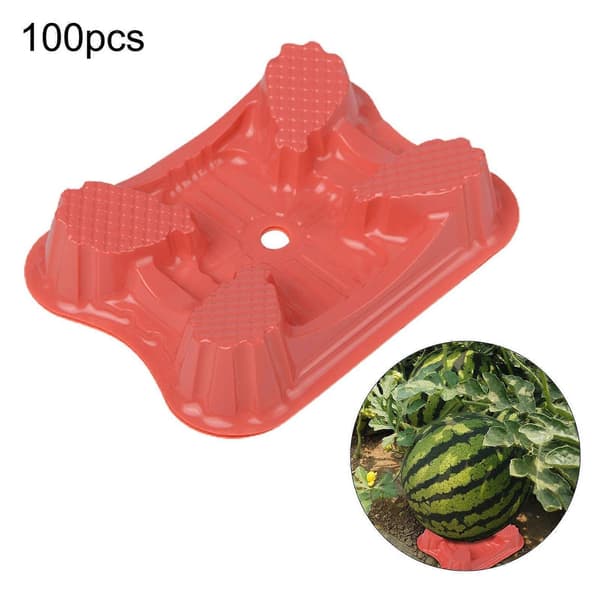 100 stk. plastikmelonvugge, støtter haveplanter, vuggebeskyttelsesstativ, melon squash støttepudemåtter - Perfekt