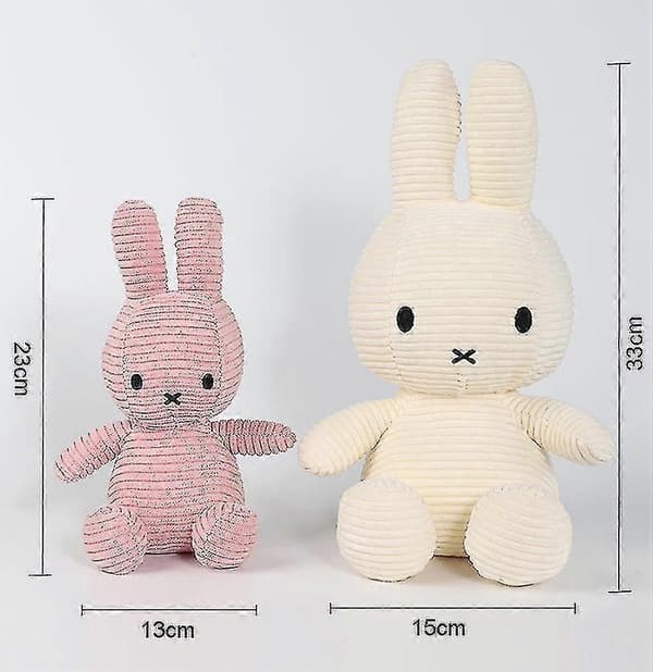 Miffy Fløjlsbamse - 25/35cm - Perfekt White 25CM