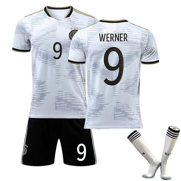 2022 MM-kisat Saksassa Jalkapallo Jersey - Perfet WERNER 9 Kids 26(140-150)