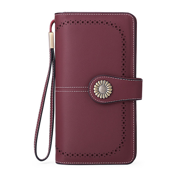 Dame pung Elegant stilfuld pung Lang pung dame RFID clutch multifunktionel - Perfet