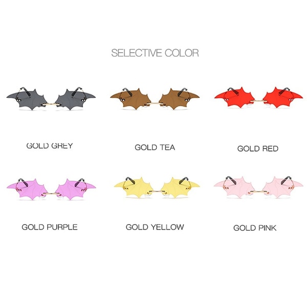 Mote Innfatning Menn Solbriller Dame Trendy Bat Shaped Solbriller - Perfet Yellow one size