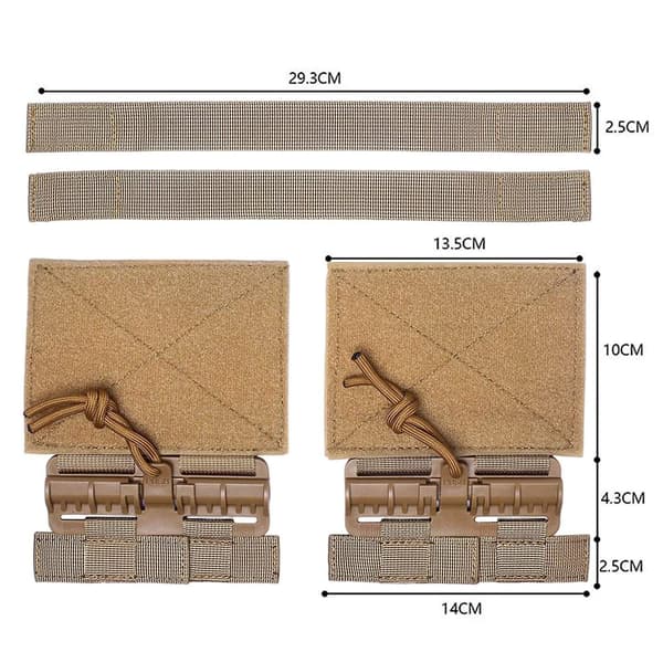 2x Quick Release Spænde Sæt Tube Cummerbund Adapter til Cosplay værktøj 6094 Sort-Perfet Brown
