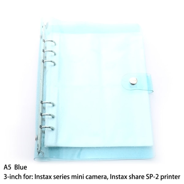 Fotoalbum 3/5 tums fotokort Binder Instax Mini Album - Perfet Blue A5