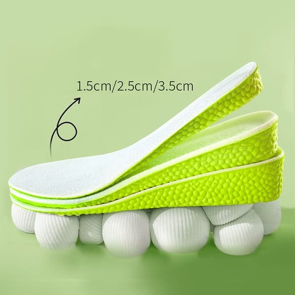 Usynlige Højdeforøgende Indlægssåler Memory Foam Sko Sål Pad - Perfekt 43-44  Boost 1.5cm