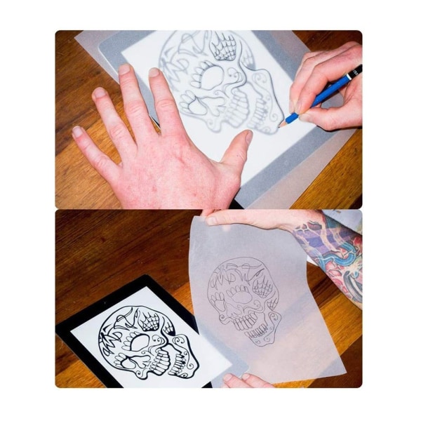 25 ark tatoveringsoverførselspapir, tatoveringsstencils gennemsigtig - perfekt