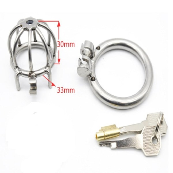 Rustfrit stål Metal Mand Chastity Cage Device Restraint Spike - Perfet 40mm
