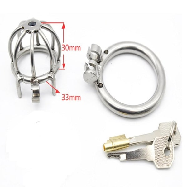 Rustfritt stål Metall Hanne Chastity Cage Device Restraint Spike - Perfet 40mm