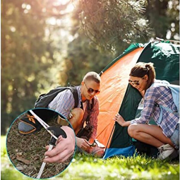12 stk teltpløkker jernpløkke telt jordpløkke campingskrue - Perfet