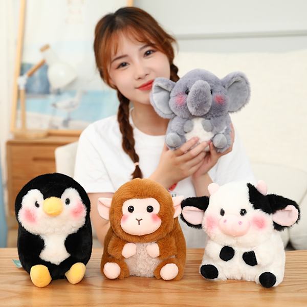 18/40 cm tegnefilm Anime Familie Ko & pingvin & elefant & gris & kanin Plyslegetøj til børn Blød dukke Baby Appease Legetøj Julepingvin - Perfet penguin 40cm