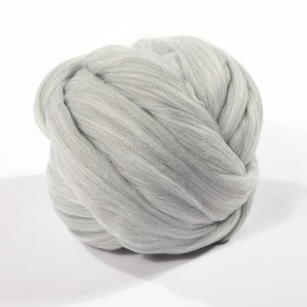 Bulky Ull Garn Chunky Arm Knitting Super Myk Giant Ball Rovin - Perfet Light gray