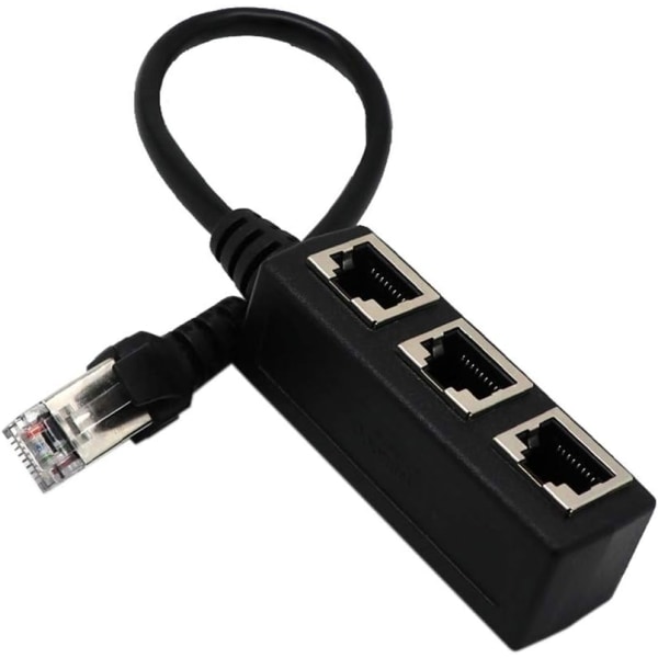 1 til 3 Port Ethernet Adapter Kabelsplitter - Perfet