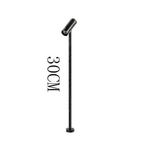 Jwl Dæmpbar LED Spotlight Smykkeudstillingslampe 20/30/35cm Pælestang Telefonbutik Showcase Skrivebordslys Drejelig 220v Opretstående Lampe -ys-Perfet Black 30CM 6000K