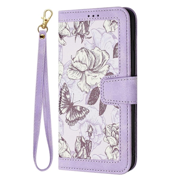 Blomstermønstret Læder Telefon Cover med Lanyard-Perfet For Honor 200 Pro