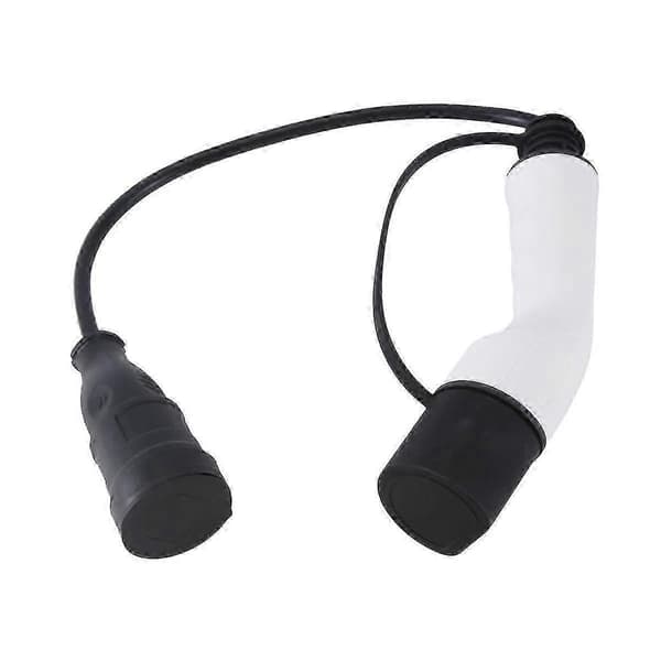 EV-stik 16A Type 2 Hanstik til Schuko Stik EV-ladeadapter Kompatibel med EV-ladestation Elbil, EU-stik-Perfet