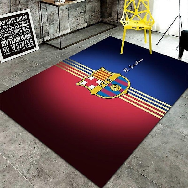 Retro Tæppe Fodboldklub Blødt Skridsikkert Meget Absorberende Tæppe Egnet til Studieværelse - Perfekt Barcelona A 80x120cm