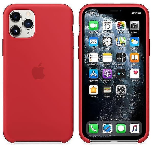 Silikon Mikrofiber Deksel Kompatibel med Iphone 11 Pro - Pine Green-Perfet RED