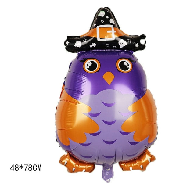 10 Halloween balloner Sjov dekoration - Owl Wizard- Perfet