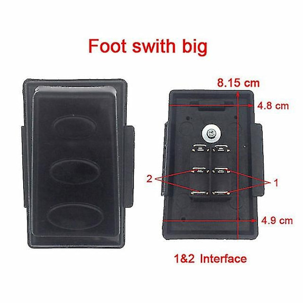 Elektriske biler for barn, elektrisk bilbryter, lekebil, elektrisk motorsykkelbryter, fjernkontrollbilbryter, motorsykkelutstyr - Perfekt Foot switch big