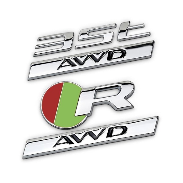 3D Metallisk Bilgrill Baklucka Dekal för Jaguar Bil R Sport Emblem RS S 25t 35t AWD Badge Typ XE F PACE Tillbehör-Perfekt RS