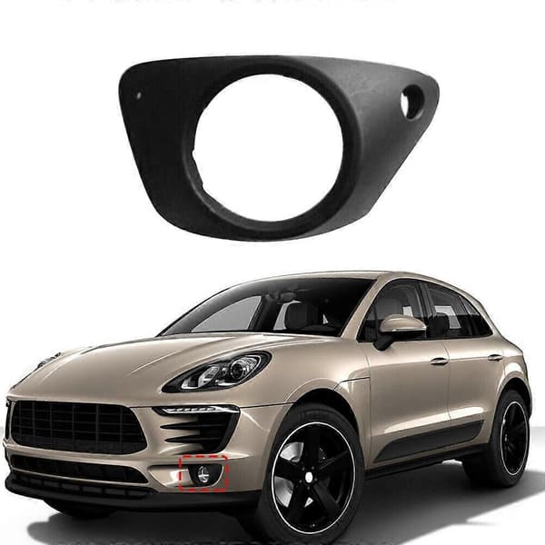 Venstre Side Frontfanger Tåkelys Deksel Ramme Kompatibel med Porsche Macan 95B 2014-2018-Perfekt