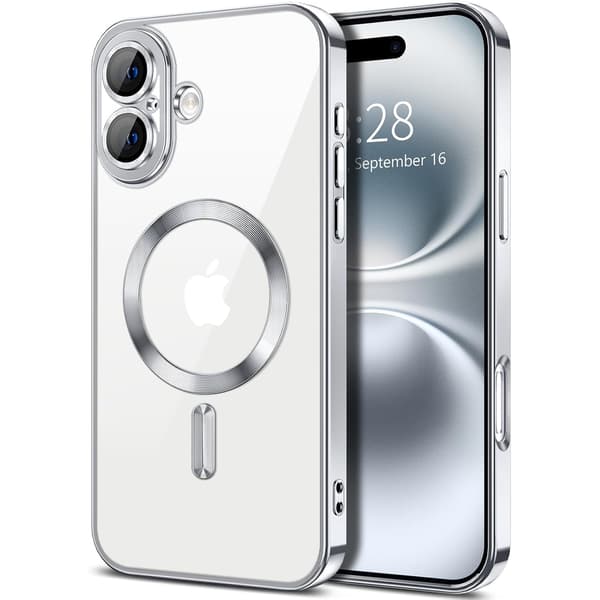 iPhone 17 Skal – Metallmaterial, Magnetisk Design, Smal och Lätt – Silver silver