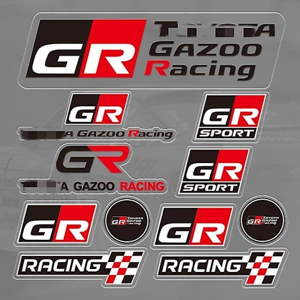 Bilsticker Gazoo Racing Gr-logotyp Emblem Autodekaler - Bildekaler för interiör - Perfekt GR-8