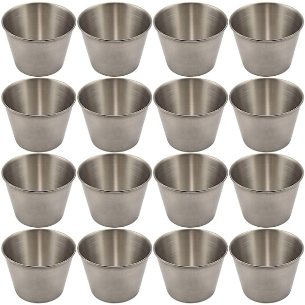 24-pack rostfritt stål kryddburkar, kommersiella doppsåsburkar, ramekin kryddburkar P-Perfet