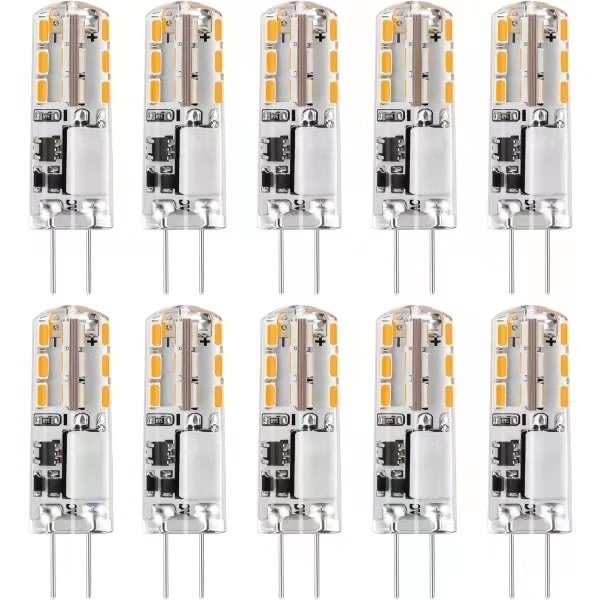 10x G4 LED polttimot 12V AC/DC Lämmin valkoinen 3000K2W, himmennettävä valo-WELLNGS- Perfet