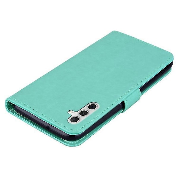 Kompatibelt Kompatibelt med Samsung Galaxy A15 4G Fodral Strass Dekor Läder Ställ Mobiltelefon Plånboksfodral - Perfet Indigo