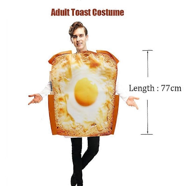 Par Pizza Croissant Donut Jordbær Avocado Tun toast Udklædningskostume Mad Halloween Kostume til Voksne - Perfekt Toast