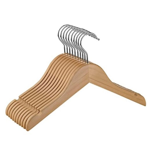 Barnekleshengere i tre (10-pakning) Elegante og slitesterke kleshengere i tre - 12- Perfekt