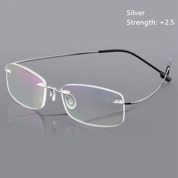 Læsebriller Brillehukommelse Titanium SILVER STRENGTH-250 - Perfet silver Strength-250